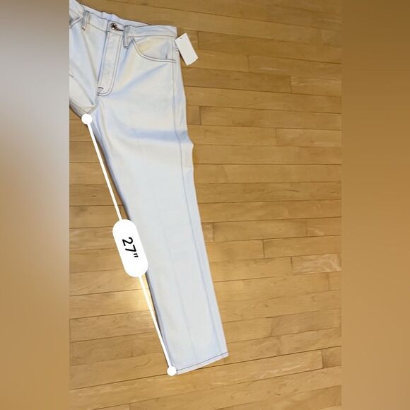 Frame Denim Le Italien Straight Leg Jeans in Blanc White 26 NWOT - Picture 16 of 16